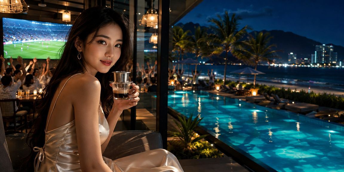 Khung cảnh Bet tại Đà Nẵng và tách cà phê Việt Nam